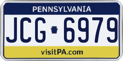 PA license plate JCG6979