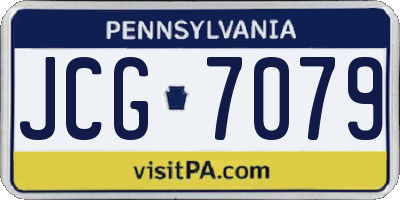 PA license plate JCG7079