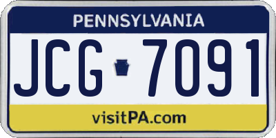 PA license plate JCG7091