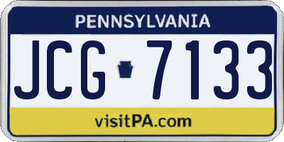 PA license plate JCG7133