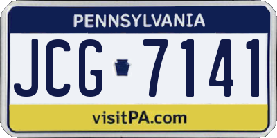 PA license plate JCG7141