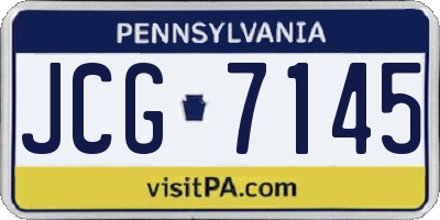 PA license plate JCG7145