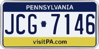 PA license plate JCG7146