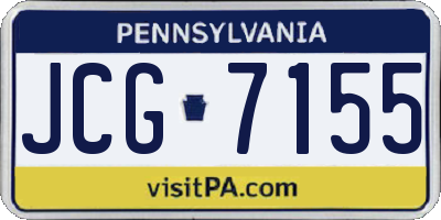 PA license plate JCG7155