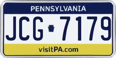 PA license plate JCG7179