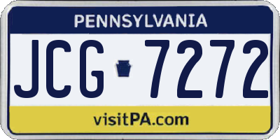 PA license plate JCG7272