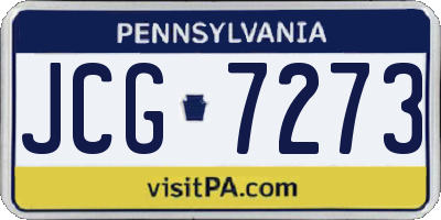 PA license plate JCG7273