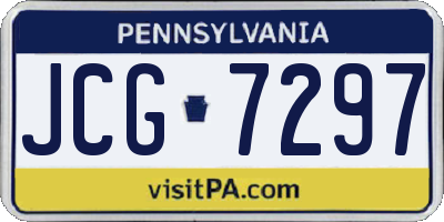 PA license plate JCG7297