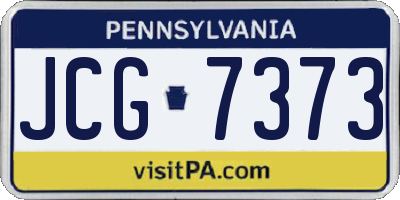 PA license plate JCG7373