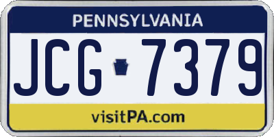 PA license plate JCG7379