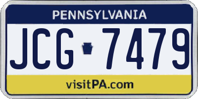 PA license plate JCG7479