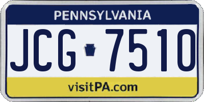 PA license plate JCG7510