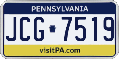 PA license plate JCG7519