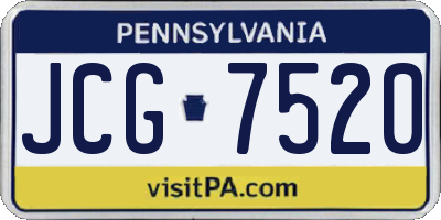 PA license plate JCG7520