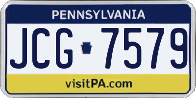 PA license plate JCG7579