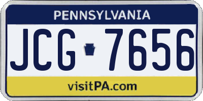 PA license plate JCG7656