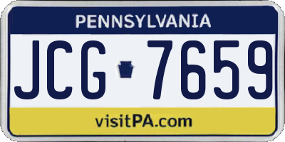 PA license plate JCG7659
