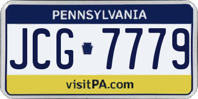 PA license plate JCG7779