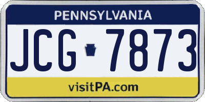 PA license plate JCG7873
