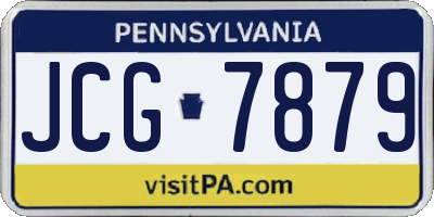 PA license plate JCG7879