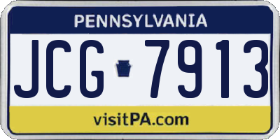 PA license plate JCG7913