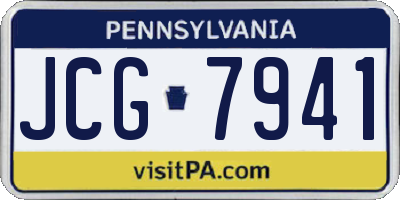 PA license plate JCG7941
