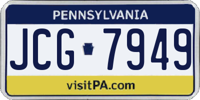PA license plate JCG7949