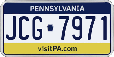 PA license plate JCG7971