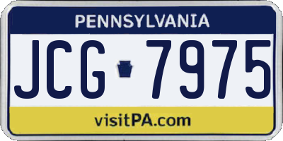 PA license plate JCG7975