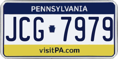 PA license plate JCG7979