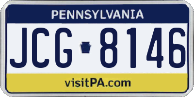 PA license plate JCG8146