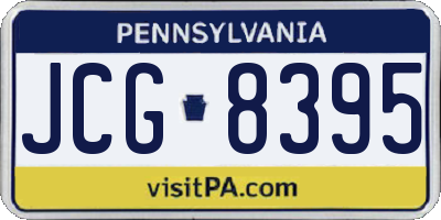 PA license plate JCG8395