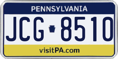 PA license plate JCG8510