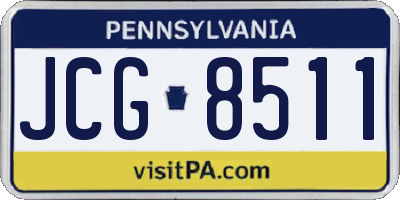 PA license plate JCG8511