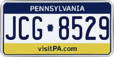 PA license plate JCG8529