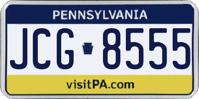 PA license plate JCG8555
