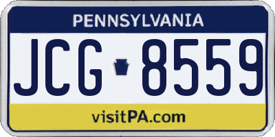 PA license plate JCG8559