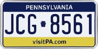 PA license plate JCG8561