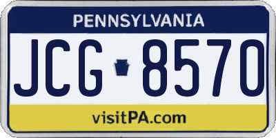 PA license plate JCG8570