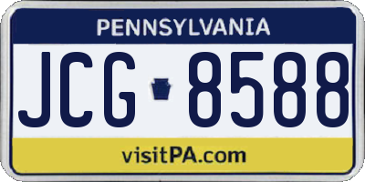 PA license plate JCG8588