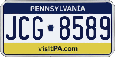 PA license plate JCG8589