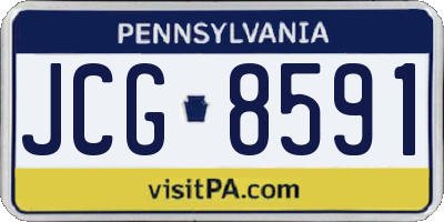PA license plate JCG8591