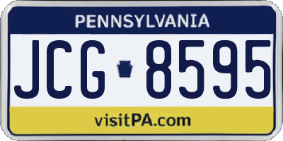 PA license plate JCG8595
