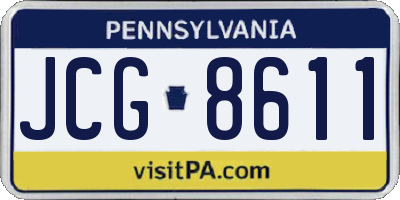 PA license plate JCG8611
