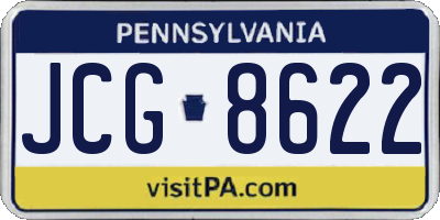 PA license plate JCG8622