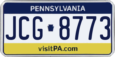 PA license plate JCG8773