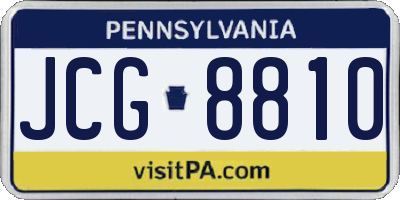 PA license plate JCG8810