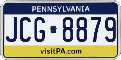 PA license plate JCG8879