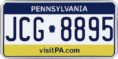 PA license plate JCG8895