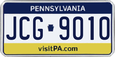 PA license plate JCG9010